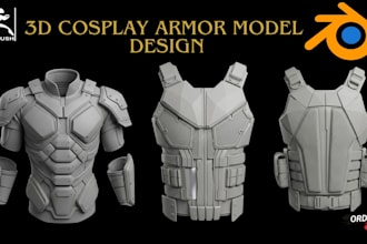 do 3d cosplay armor, helmet, mask and props for cosplay creation 3d printing