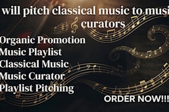 pitch classical music to music curator in genre