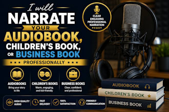 narrate your male american voice over, audiobook narrator, audible production
