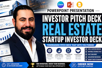 design real estate pitch deck, investor pitch deck and powerpoint presentation