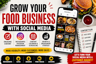 be your social media manager for restaurants, cafes, pizza and BBQ brands