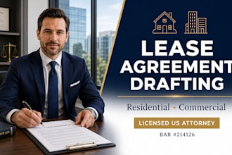 draft bulletproof residential and commercial lease agreements as a US attorney