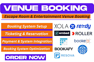 escape room resova xola fareharbor checkfront bookafy bookeo rezdy roller embed