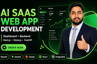 build an ai saas web app with dashboard and backend