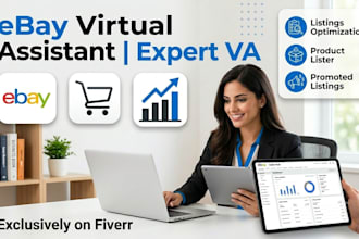 manage your ebay store, orders, inventory and promoted listings as a VA