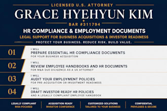 audit your HR policies for startup investment readiness as US  startup attorney