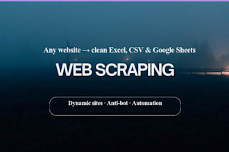 scrape website data into clean excel, CSV or google sheets