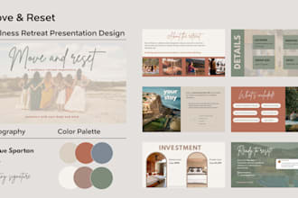 design a clean canva presentation or slide deck