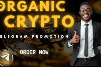 do organic growth, twitter x crypto marketing, telegram marketing promotion