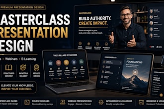 design masterclass learning pitch deck online course webinar presentation design