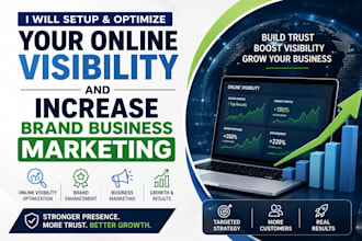 setup and optimize your online visibility and increase brand business marketing
