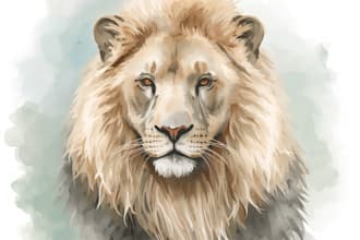 paint animals watercolor or digital illustration
