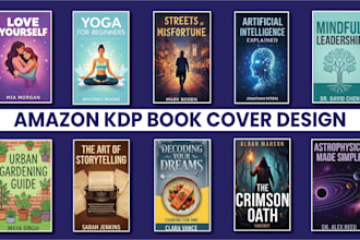 create premium book cover design for KDP, horror books