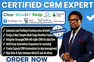 automate bitrix24 keap agile CRM capsule CRM onepagecrm lead tracking workflow