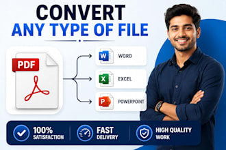 convert PDF to any format like word, excel, ppt