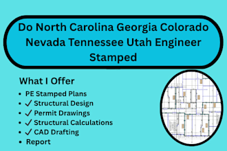 do north carolina georgia colorado nevada tennessee utah engineer stamped