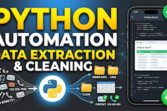 write a python script for data scraping and regex automation