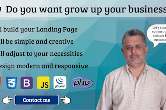 build your landing page to convert visitors into customers