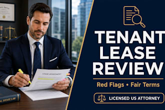 prepare and review tenant lease legal agreements