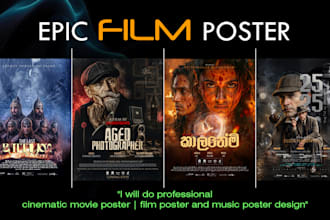 do professional film poster design and cinematic movie posters