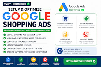 setup and fix google shopping ads campaign
