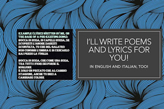 write poetry or song lyrics for you