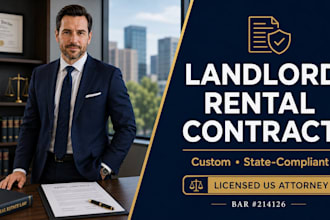 draft customized landlord rental contracts by a US attorney