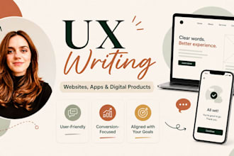 write UX and marketing content for your website and apps