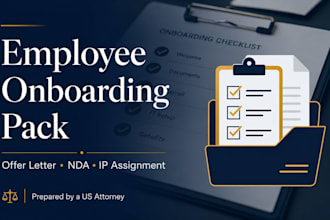 write US attorney approved employee onboarding legal agreements US attorney nda
