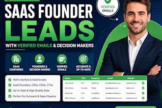 build saas founder leads with verified emails and decision makers
