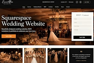 design redesign squarespace wedding website rsvp invitation portfolio website
