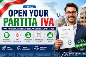 open your partita iva, vat registration and freelancer setup in italy