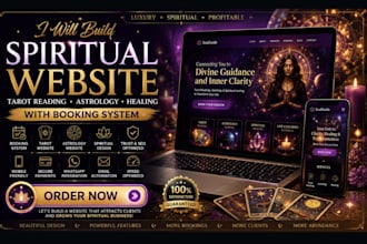 build spiritual wordpress website, tarot reading astrology website with booking