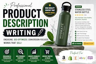 write SEO optimised product descriptions that increase sales