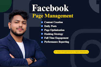 manage your facebook page with daily posts, engagement and growth strategy