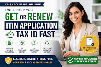 help you get or renew itin application tax id fast