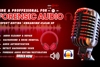 do forensic audio cleanup, detect background voice, and enhance any audio