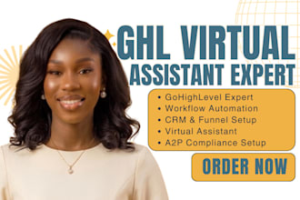 setup gohighlevel crm automation, ghl website expert, ghl virtual assistant a2p