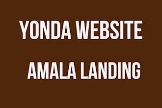 redesign yonda amala website landing page