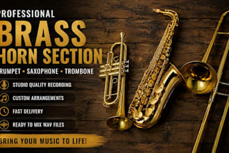 record pro brass horn section trumpet, saxophone, trombone
