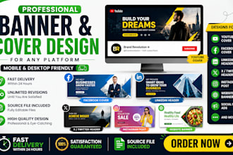 design professional social media banners and covers