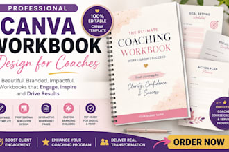 design a professional canva workbook for coaches and online course creators