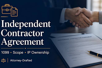 draft a US attorney drafted independent contractor agreement US business lawyer