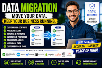 migrate data from excel wave xero or freshbooks to quickbooks online bookkeeping