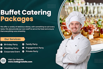 design catering food website