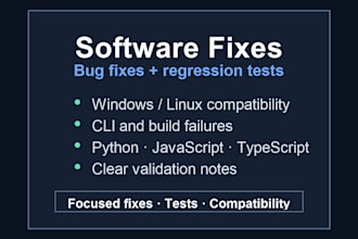 fix software bugs and add regression tests