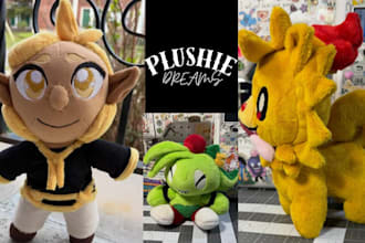 create soft handmade custom plush toy stuffed animals crochet kawaii plushies