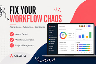 setup asana workflow automation dashboard and project management system