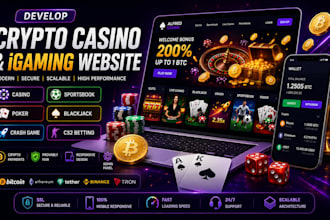 develop igaming website blockchain website, p2e web3 game, crash game website