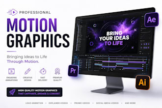 do motion graphics,logo animation with explainer video and video ads